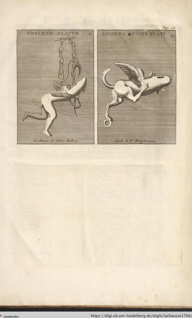 An illustration from Le Grand Cabinet Romain Ou Recueil D'Antiquitez Romaines: Qui consistent en Bas Reliefs, Statues des Dieux & des Hommes, Instruments Sacerdotaux, Lampes, Urnes, Seaux, Brasselets, Clefs, Anneaux, & Phioles lacrimales, Que L'On Trouve A Rome, 1706, leaf 233