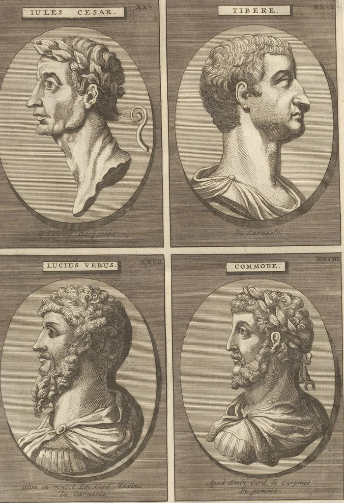 An illustration from Le Grand Cabinet Romain Ou Recueil D'Antiquitez Romaines: Qui consistent en Bas Reliefs, Statues des Dieux & des Hommes, Instruments Sacerdotaux, Lampes, Urnes, Seaux, Brasselets, Clefs, Anneaux, & Phioles lacrimales, Que L'On Trouve A Rome, 1706, leaf 51