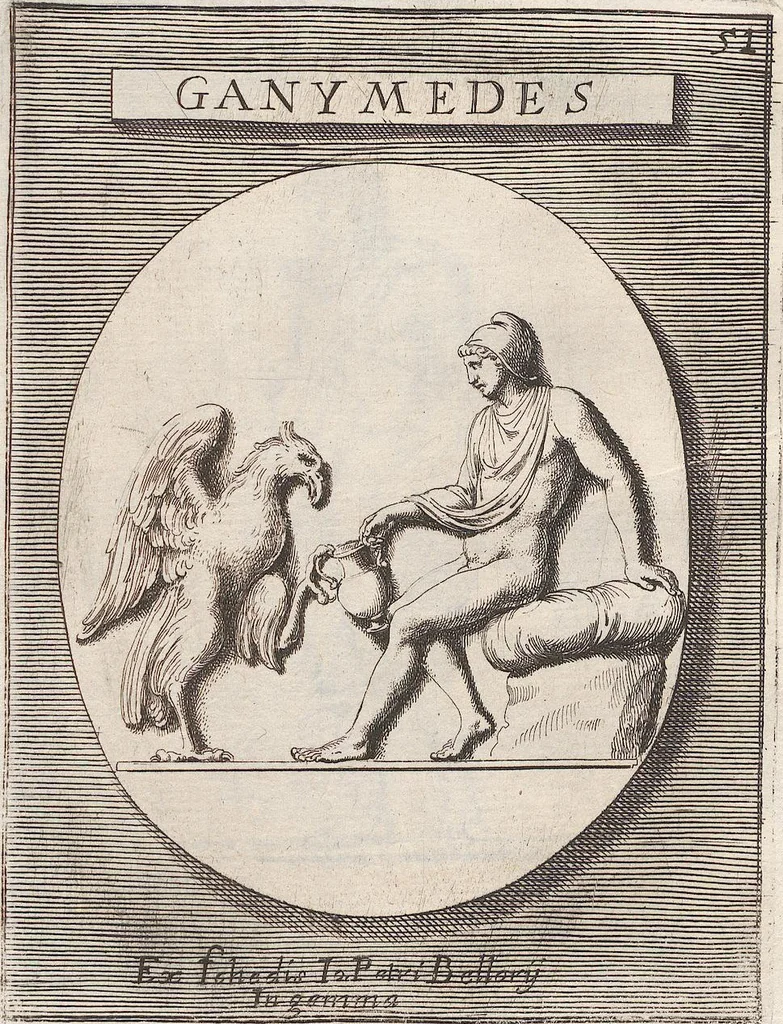 An illustration from Michaelis Angeli Causei De La Chausse Parisini Romanum Museum Sive Thesaurus Eruditae Antiquitatis: In Quo Gemmae, Idola, Insignia Sacerdotalia, Instrumenta sacrificijs, inservientia, Lucernae, Vasa, Bullae, Armillae, Fibulae, Claves, Annulli, Tesserae, Styli, Strigiles, Gutti, Phialae lacrymatoriae, vota, Signa Militaria, Marmora &c., 1707, leaf 107
