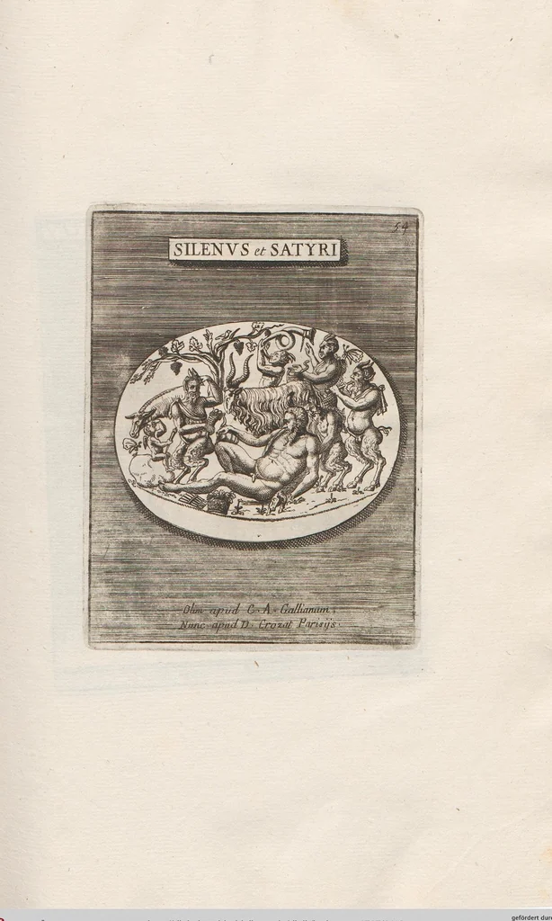 An illustration from Michaelis Angeli Causei De La Chausse Parisini Romanum Museum Sive Thesaurus Eruditae Antiquitatis: In Quo Gemmae, Idola, Insignia Sacerdotalia, Instrumenta sacrificijs, inservientia, Lucernae, Vasa, Bullae, Armillae, Fibulae, Claves, Annulli, Tesserae, Styli, Strigiles, Gutti, Phialae lacrymatoriae, vota, Signa Militaria, Marmora &c., 1707, leaf 110