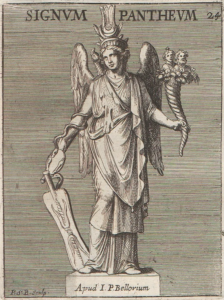 An illustration from Michaelis Angeli Causei De La Chausse Parisini Romanum Museum Sive Thesaurus Eruditae Antiquitatis: In Quo Gemmae, Idola, Insignia Sacerdotalia, Instrumenta sacrificijs, inservientia, Lucernae, Vasa, Bullae, Armillae, Fibulae, Claves, Annulli, Tesserae, Styli, Strigiles, Gutti, Phialae lacrymatoriae, vota, Signa Militaria, Marmora &c., 1707, leaf 181