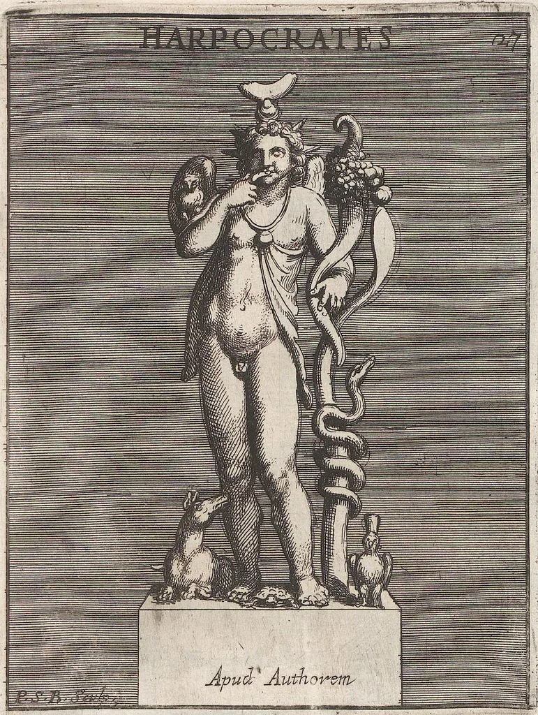 An illustration from Michaelis Angeli Causei De La Chausse Parisini Romanum Museum Sive Thesaurus Eruditae Antiquitatis: In Quo Gemmae, Idola, Insignia Sacerdotalia, Instrumenta sacrificijs, inservientia, Lucernae, Vasa, Bullae, Armillae, Fibulae, Claves, Annulli, Tesserae, Styli, Strigiles, Gutti, Phialae lacrymatoriae, vota, Signa Militaria, Marmora &c., 1707, leaf 184