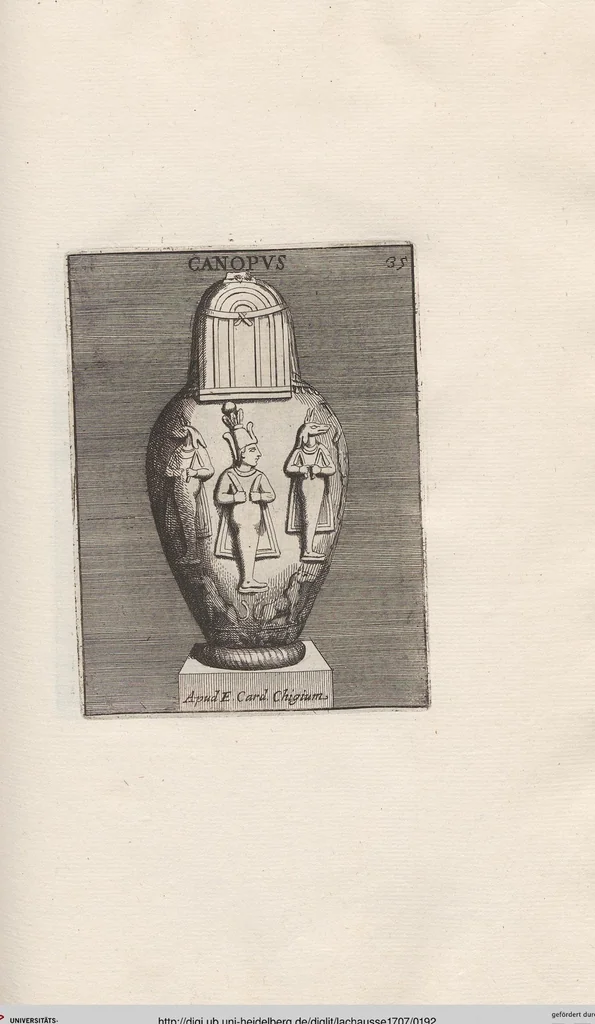 An illustration from Michaelis Angeli Causei De La Chausse Parisini Romanum Museum Sive Thesaurus Eruditae Antiquitatis: In Quo Gemmae, Idola, Insignia Sacerdotalia, Instrumenta sacrificijs, inservientia, Lucernae, Vasa, Bullae, Armillae, Fibulae, Claves, Annulli, Tesserae, Styli, Strigiles, Gutti, Phialae lacrymatoriae, vota, Signa Militaria, Marmora &c., 1707, leaf 192