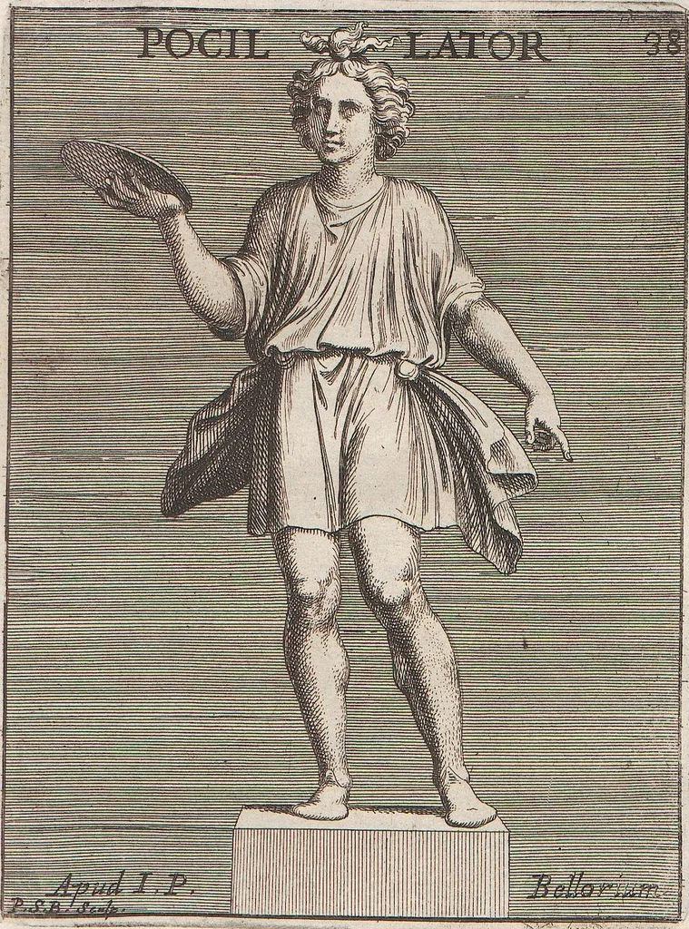 An illustration from Michaelis Angeli Causei De La Chausse Parisini Romanum Museum Sive Thesaurus Eruditae Antiquitatis: In Quo Gemmae, Idola, Insignia Sacerdotalia, Instrumenta sacrificijs, inservientia, Lucernae, Vasa, Bullae, Armillae, Fibulae, Claves, Annulli, Tesserae, Styli, Strigiles, Gutti, Phialae lacrymatoriae, vota, Signa Militaria, Marmora &c., 1707, leaf 195