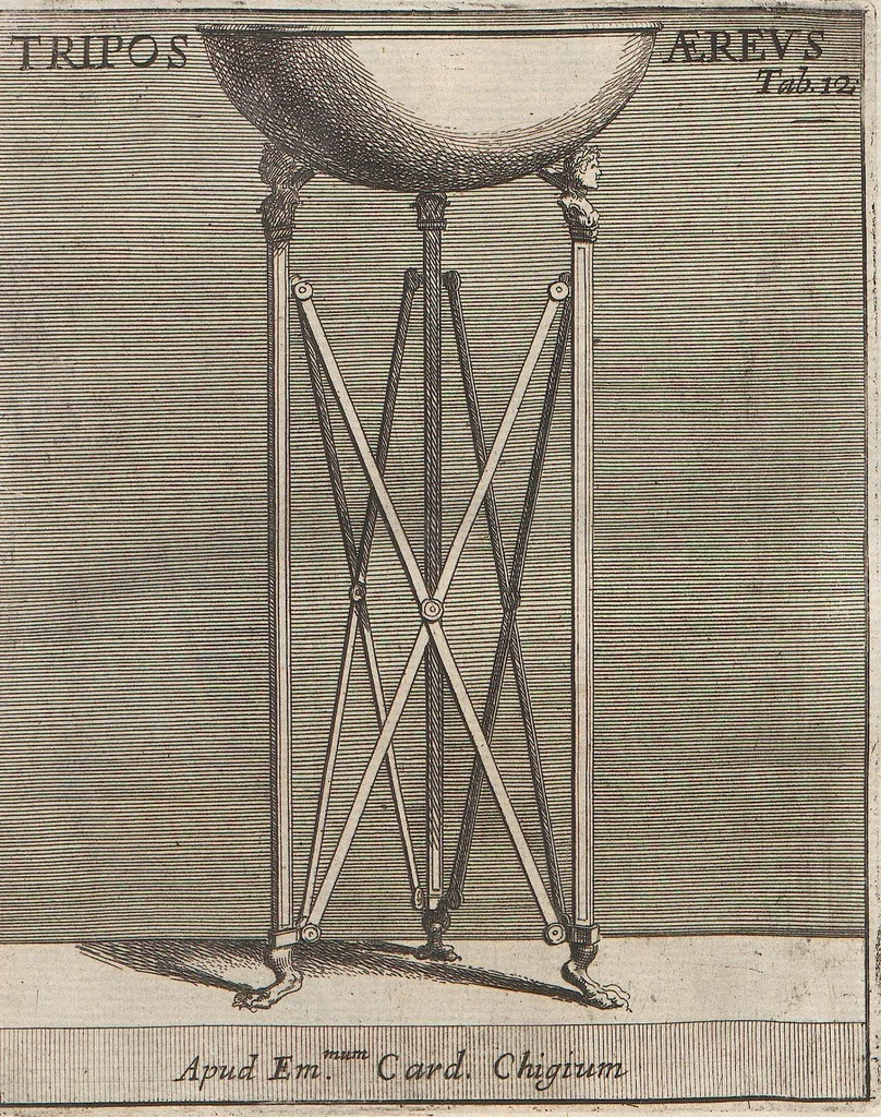 An illustration from Michaelis Angeli Causei De La Chausse Parisini Romanum Museum Sive Thesaurus Eruditae Antiquitatis: In Quo Gemmae, Idola, Insignia Sacerdotalia, Instrumenta sacrificijs, inservientia, Lucernae, Vasa, Bullae, Armillae, Fibulae, Claves, Annulli, Tesserae, Styli, Strigiles, Gutti, Phialae lacrymatoriae, vota, Signa Militaria, Marmora &c., 1707, leaf 233