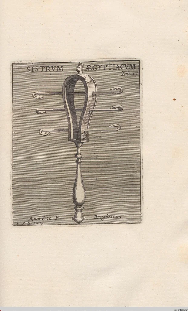 An illustration from Michaelis Angeli Causei De La Chausse Parisini Romanum Museum Sive Thesaurus Eruditae Antiquitatis: In Quo Gemmae, Idola, Insignia Sacerdotalia, Instrumenta sacrificijs, inservientia, Lucernae, Vasa, Bullae, Armillae, Fibulae, Claves, Annulli, Tesserae, Styli, Strigiles, Gutti, Phialae lacrymatoriae, vota, Signa Militaria, Marmora &c., 1707, leaf 238