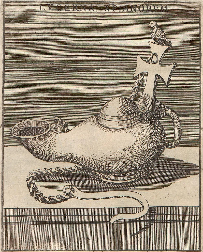 An illustration from Michaelis Angeli Causei De La Chausse Parisini Romanum Museum Sive Thesaurus Eruditae Antiquitatis: In Quo Gemmae, Idola, Insignia Sacerdotalia, Instrumenta sacrificijs, inservientia, Lucernae, Vasa, Bullae, Armillae, Fibulae, Claves, Annulli, Tesserae, Styli, Strigiles, Gutti, Phialae lacrymatoriae, vota, Signa Militaria, Marmora &c., 1707, leaf 263