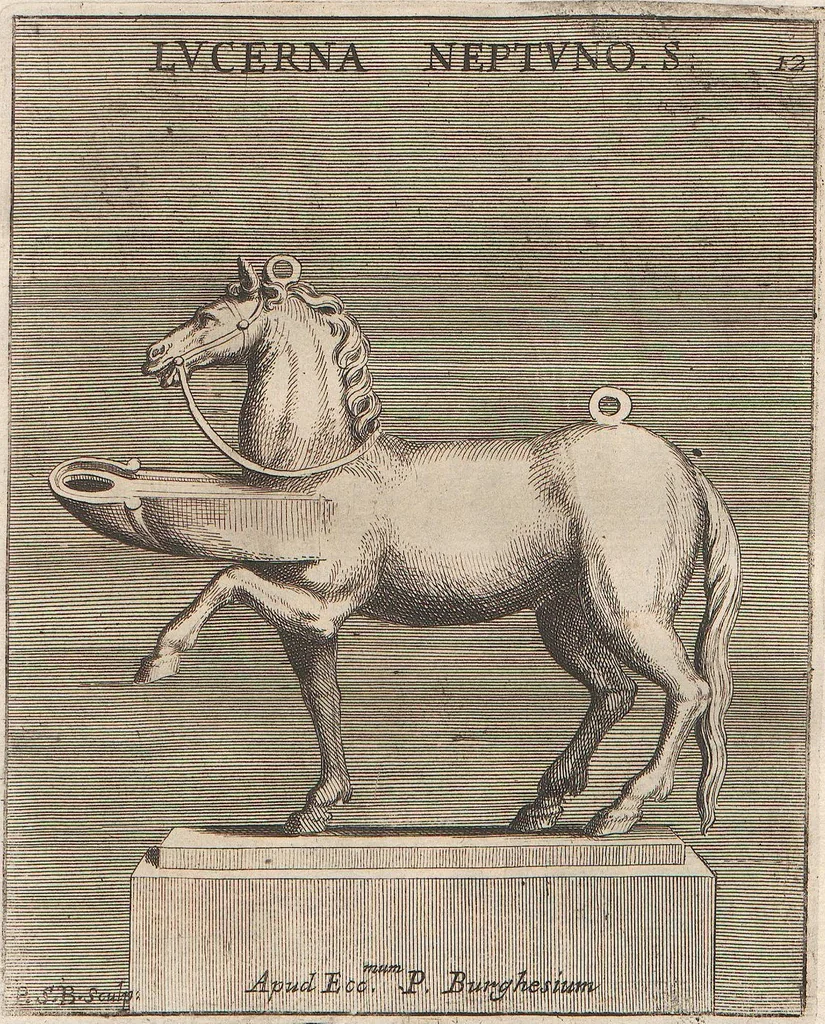 An illustration from Michaelis Angeli Causei De La Chausse Parisini Romanum Museum Sive Thesaurus Eruditae Antiquitatis: In Quo Gemmae, Idola, Insignia Sacerdotalia, Instrumenta sacrificijs, inservientia, Lucernae, Vasa, Bullae, Armillae, Fibulae, Claves, Annulli, Tesserae, Styli, Strigiles, Gutti, Phialae lacrymatoriae, vota, Signa Militaria, Marmora &c., 1707, leaf 273