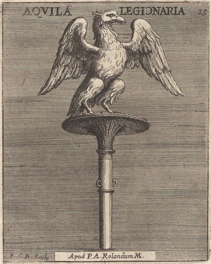 An illustration from Michaelis Angeli Causei De La Chausse Parisini Romanum Museum Sive Thesaurus Eruditae Antiquitatis: In Quo Gemmae, Idola, Insignia Sacerdotalia, Instrumenta sacrificijs, inservientia, Lucernae, Vasa, Bullae, Armillae, Fibulae, Claves, Annulli, Tesserae, Styli, Strigiles, Gutti, Phialae lacrymatoriae, vota, Signa Militaria, Marmora &c., 1707, leaf 322