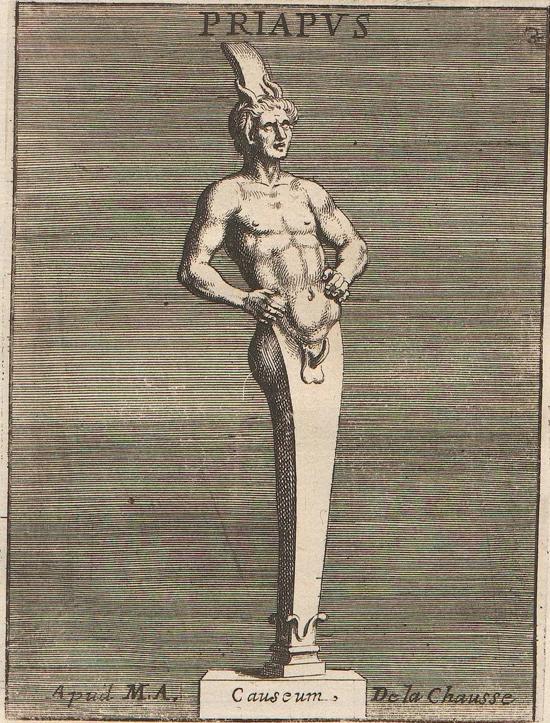 An illustration from Michaelis Angeli Causei De La Chausse Parisini Romanum Museum Sive Thesaurus Eruditae Antiquitatis: In Quo Gemmae, Idola, Insignia Sacerdotalia, Instrumenta sacrificijs, inservientia, Lucernae, Vasa, Bullae, Armillae, Fibulae, Claves, Annulli, Tesserae, Styli, Strigiles, Gutti, Phialae lacrymatoriae, vota, Signa Militaria, Marmora &c., 1707, leaf 334