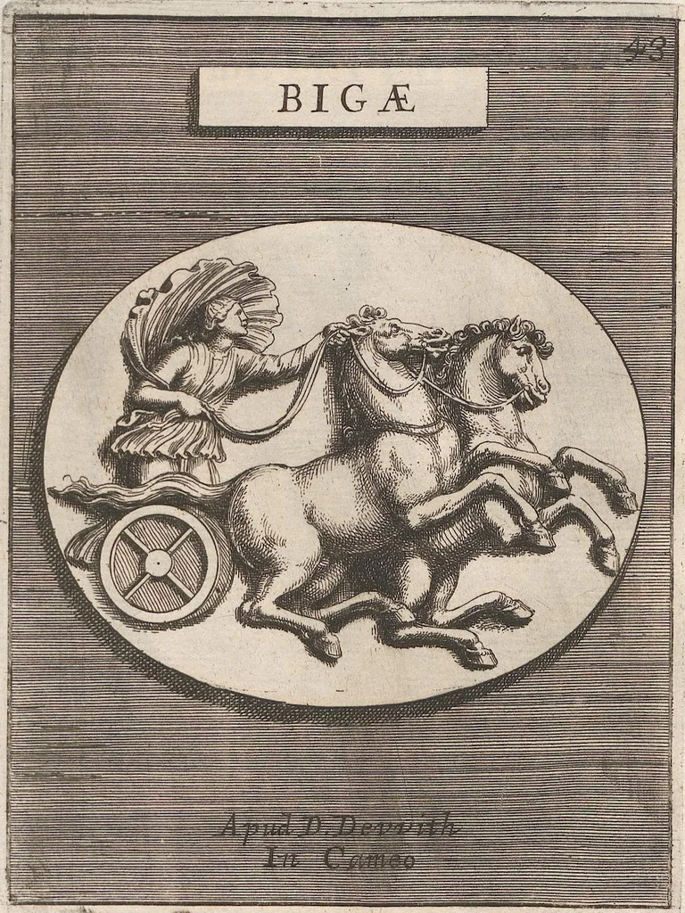 An illustration from Michaelis Angeli Causei De La Chausse Parisini Romanum Museum Sive Thesaurus Eruditae Antiquitatis: In Quo Gemmae, Idola, Insignia Sacerdotalia, Instrumenta sacrificijs, inservientia, Lucernae, Vasa, Bullae, Armillae, Fibulae, Claves, Annulli, Tesserae, Styli, Strigiles, Gutti, Phialae lacrymatoriae, vota, Signa Militaria, Marmora &c., 1707, leaf 99