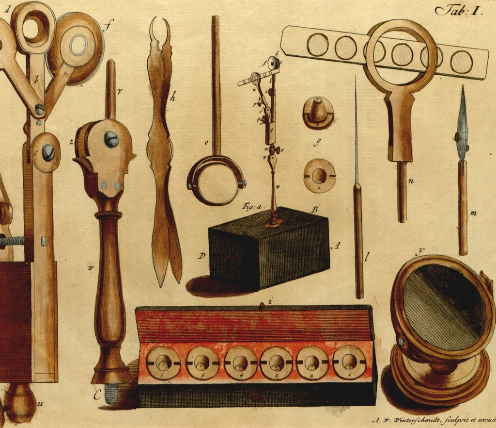 An illustration from Martin Frobenius Ledermüllers, Hochfürstlich- Brandenburg- Culmbachischen Justiz-Raths [et]c. abgenöthigte Vertheidigung als Anhang seiner Mikroskopischen Gemüths- und Augen-Ergötzung: Wider einige von dem vornehmen Herrn Verfasser des Neuesten aus dem Reiche der Pflanzen, und der Geschichte der Stubenfliege, in diesen beeden Schriften geäuserte Zweifel und Vorwürfe, 1765, leaf 21