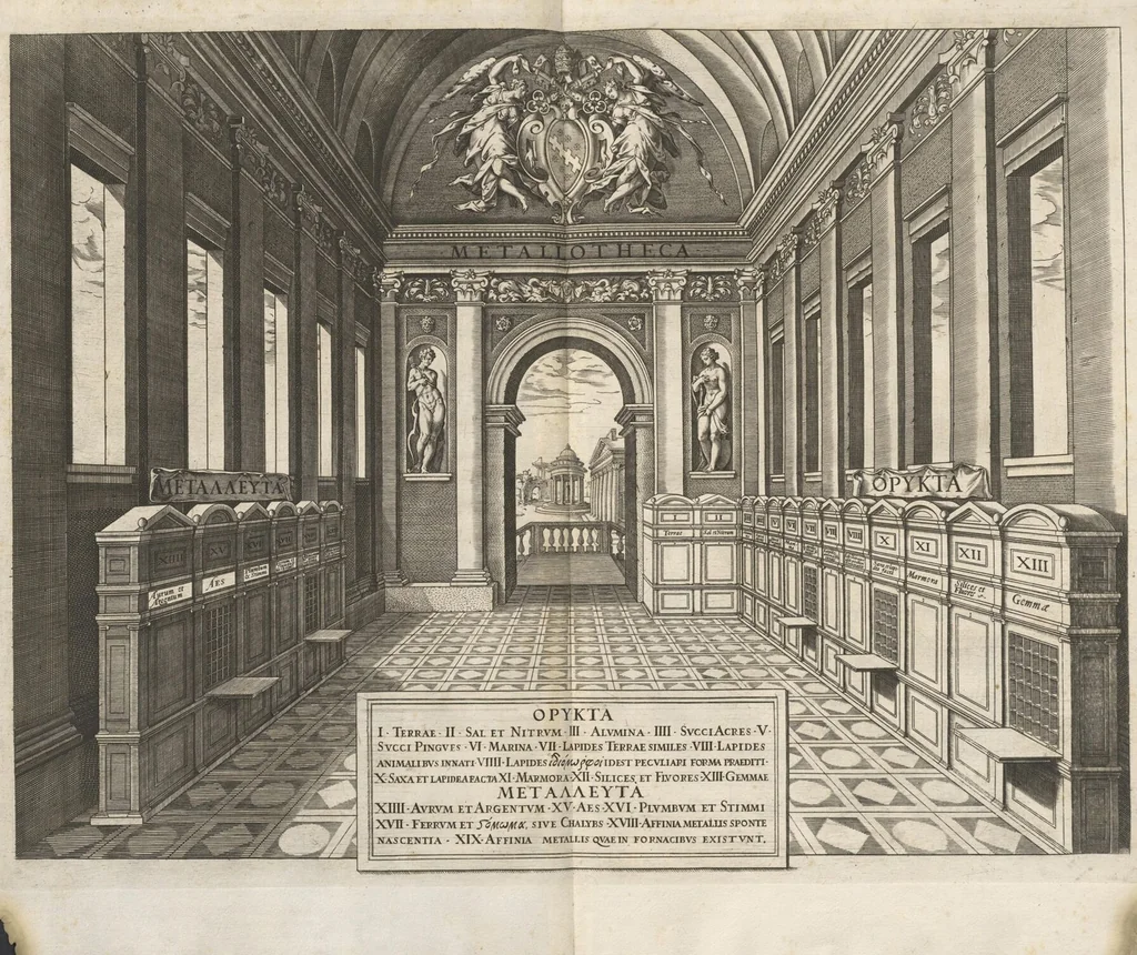 An illustration from Michaelis Mercati Samminiatensis Metallotheca: Opus Posthumum, Auctoritate, & Munificentiâ Clementis Undecimi Pontificis Maximi E' tenebris in lucem eductum; Opera autem, & studio Joannis Mariae Lancisii Archiatri Pontificii Illustratum. Cui Accessit Appendix Cum XIX. Recens Inventis Iconibus, 1719, leaf 10