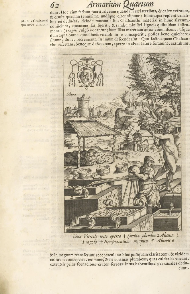 An illustration from Michaelis Mercati Samminiatensis Metallotheca: Opus Posthumum, Auctoritate, & Munificentiâ Clementis Undecimi Pontificis Maximi E' tenebris in lucem eductum; Opera autem, & studio Joannis Mariae Lancisii Archiatri Pontificii Illustratum. Cui Accessit Appendix Cum XIX. Recens Inventis Iconibus, 1719, leaf 137