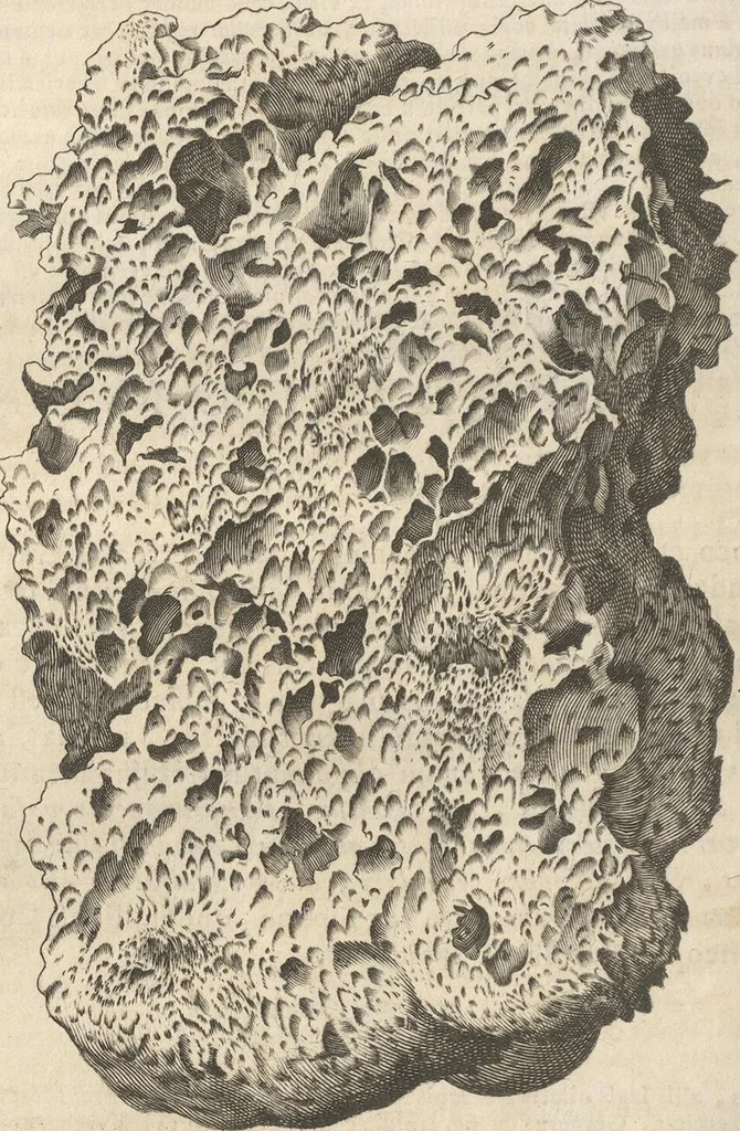 An illustration from Michaelis Mercati Samminiatensis Metallotheca: Opus Posthumum, Auctoritate, & Munificentiâ Clementis Undecimi Pontificis Maximi E' tenebris in lucem eductum; Opera autem, & studio Joannis Mariae Lancisii Archiatri Pontificii Illustratum. Cui Accessit Appendix Cum XIX. Recens Inventis Iconibus, 1719, leaf 228