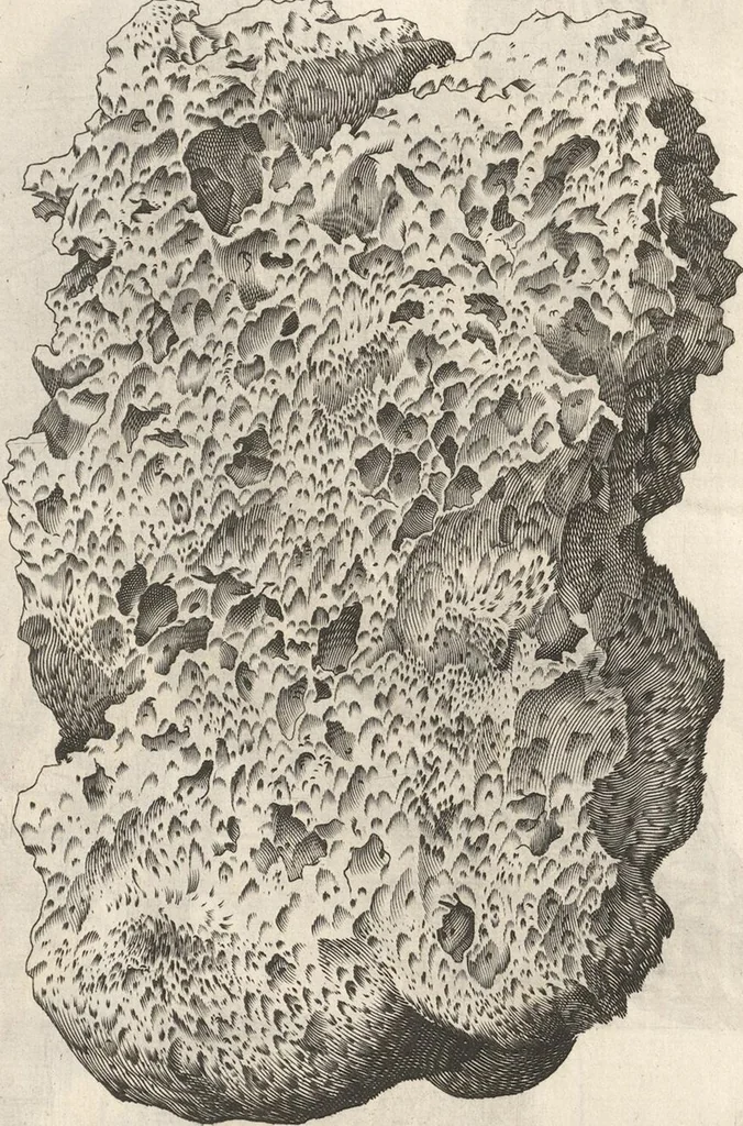 An illustration from Michaelis Mercati Samminiatensis Metallotheca: Opus Posthumum, Auctoritate, & Munificentiâ Clementis Undecimi Pontificis Maximi E' tenebris in lucem eductum; Opera autem, & studio Joannis Mariae Lancisii Archiatri Pontificii Illustratum. Cui Accessit Appendix Cum XIX. Recens Inventis Iconibus, 1719, leaf 489