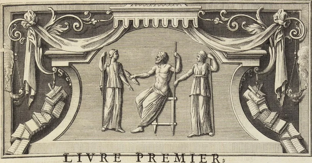 An illustration from (Band 1,1): Les dieux des Grecs & des Romain: Les Dieux du premier, du second & du troisiéme rang, selon l'ordre du tems, 1719, leaf 119