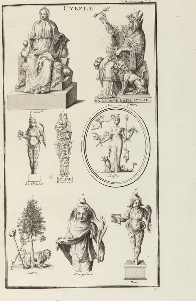 An illustration from (Band 1,1): Les dieux des Grecs & des Romain: Les Dieux du premier, du second & du troisiéme rang, selon l'ordre du tems, 1719, leaf 143