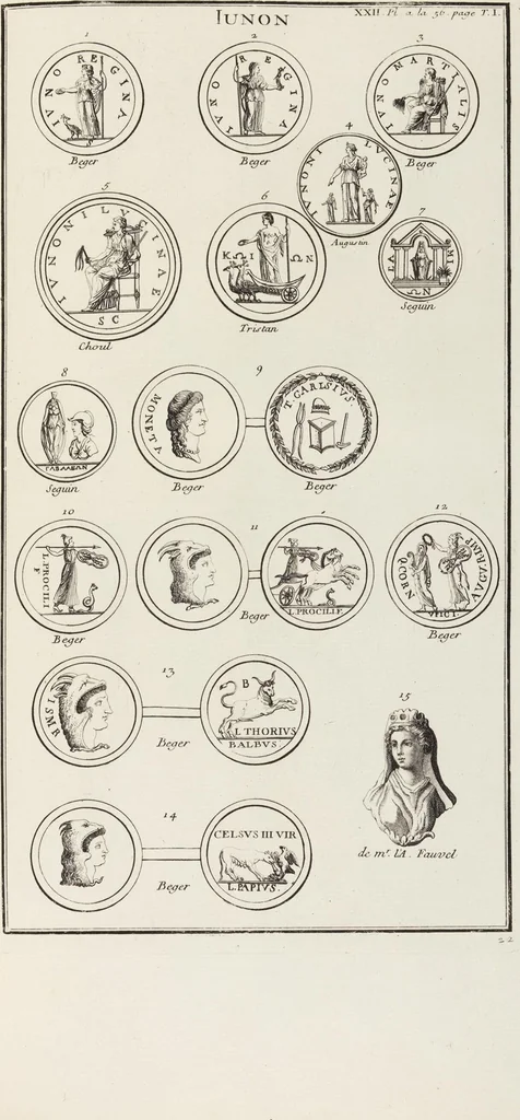 An illustration from (Band 1,1): Les dieux des Grecs & des Romain: Les Dieux du premier, du second & du troisiéme rang, selon l'ordre du tems, 1719, leaf 219