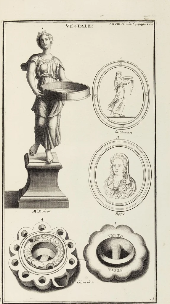 An illustration from (Band 1,1): Les dieux des Grecs & des Romain: Les Dieux du premier, du second & du troisiéme rang, selon l'ordre du tems, 1719, leaf 239