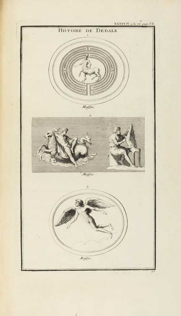 An illustration from (Band 1,1): Les dieux des Grecs & des Romain: Les Dieux du premier, du second & du troisiéme rang, selon l'ordre du tems, 1719, leaf 269