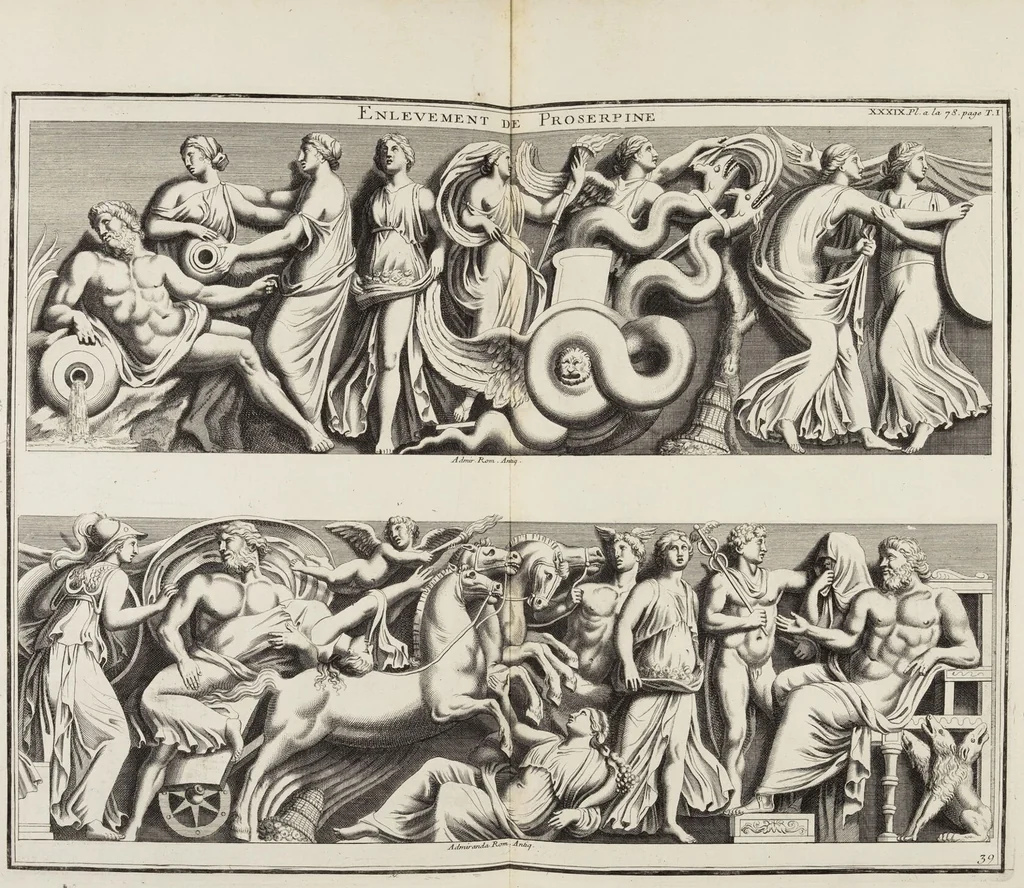 An illustration from (Band 1,1): Les dieux des Grecs & des Romain: Les Dieux du premier, du second & du troisiéme rang, selon l'ordre du tems, 1719, leaf 278
