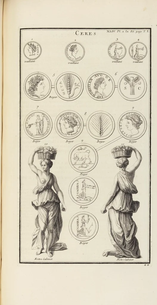 An illustration from (Band 1,1): Les dieux des Grecs & des Romain: Les Dieux du premier, du second & du troisiéme rang, selon l'ordre du tems, 1719, leaf 295