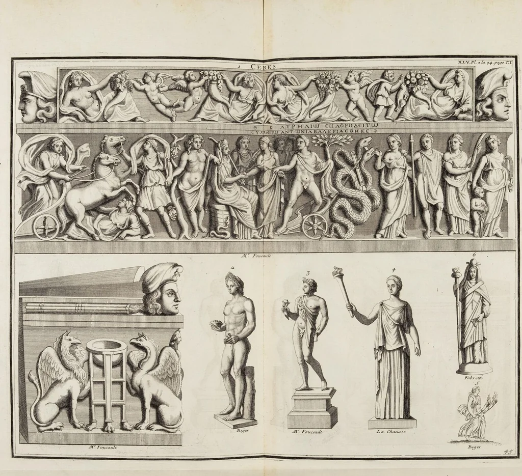 An illustration from (Band 1,1): Les dieux des Grecs & des Romain: Les Dieux du premier, du second & du troisiéme rang, selon l'ordre du tems, 1719, leaf 306