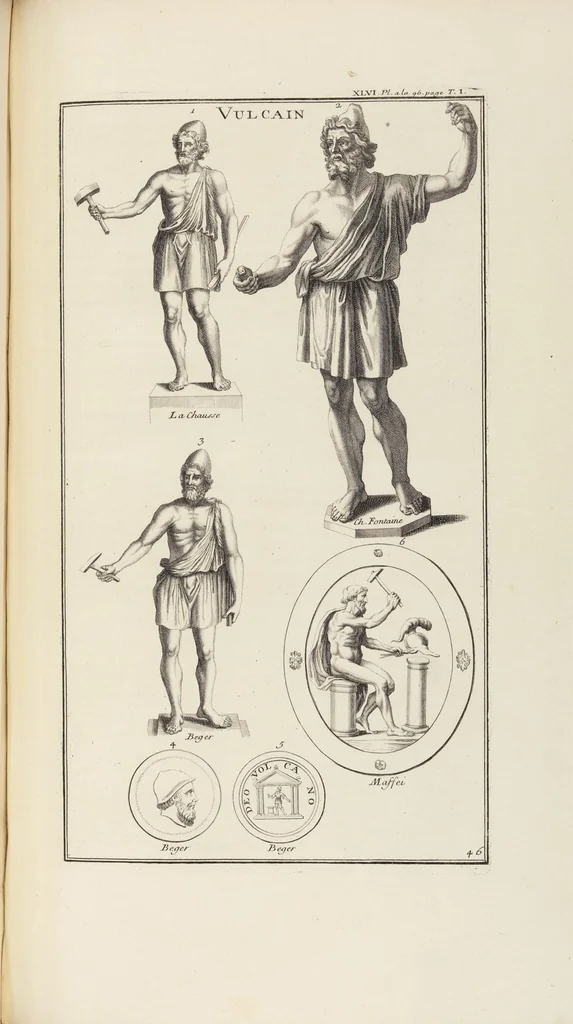 An illustration from (Band 1,1): Les dieux des Grecs & des Romain: Les Dieux du premier, du second & du troisiéme rang, selon l'ordre du tems, 1719, leaf 310