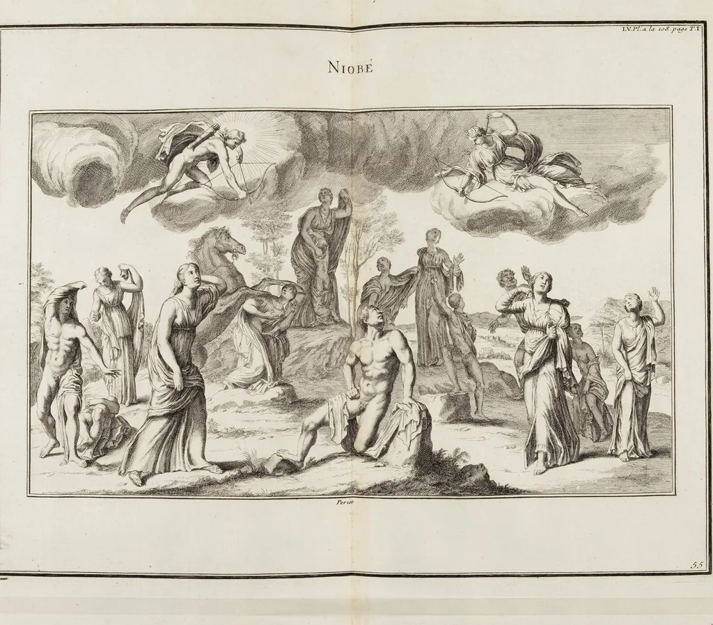 An illustration from (Band 1,1): Les dieux des Grecs & des Romain: Les Dieux du premier, du second & du troisiéme rang, selon l'ordre du tems, 1719, leaf 342