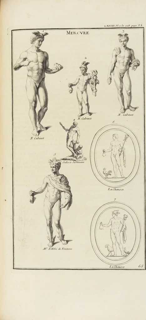 An illustration from (Band 1,1): Les dieux des Grecs & des Romain: Les Dieux du premier, du second & du troisiéme rang, selon l'ordre du tems, 1719, leaf 388