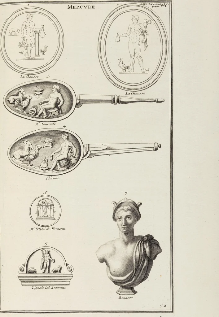 An illustration from (Band 1,1): Les dieux des Grecs & des Romain: Les Dieux du premier, du second & du troisiéme rang, selon l'ordre du tems, 1719, leaf 398