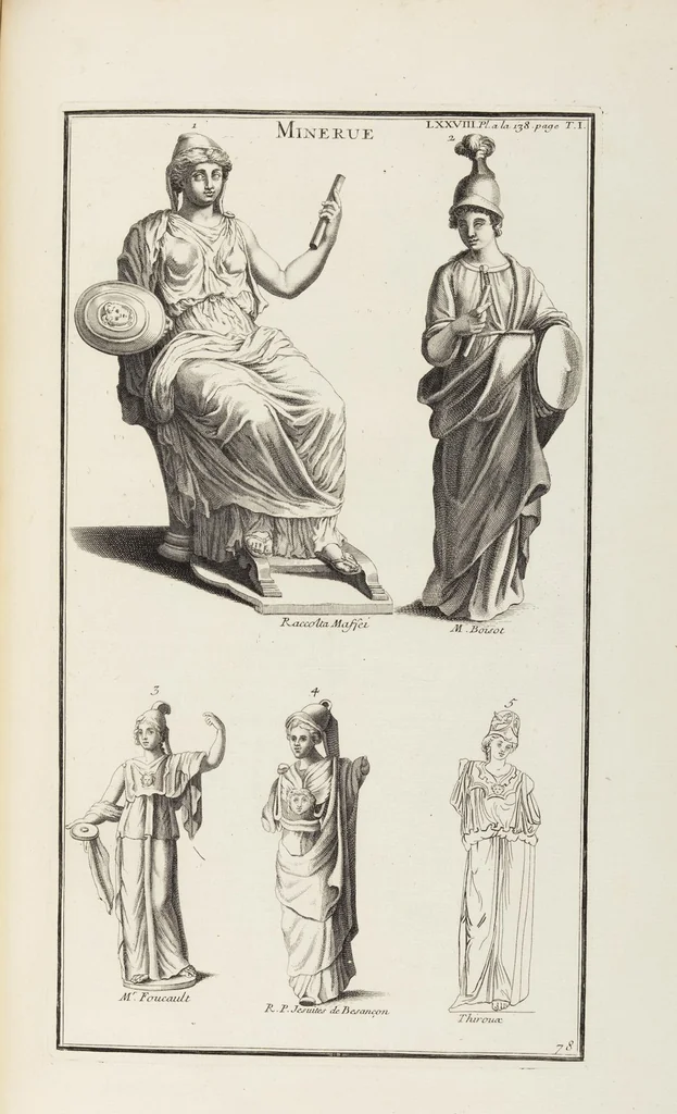 An illustration from (Band 1,1): Les dieux des Grecs & des Romain: Les Dieux du premier, du second & du troisiéme rang, selon l'ordre du tems, 1719, leaf 418