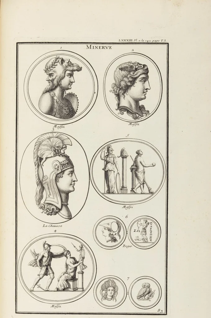 An illustration from (Band 1,1): Les dieux des Grecs & des Romain: Les Dieux du premier, du second & du troisiéme rang, selon l'ordre du tems, 1719, leaf 434