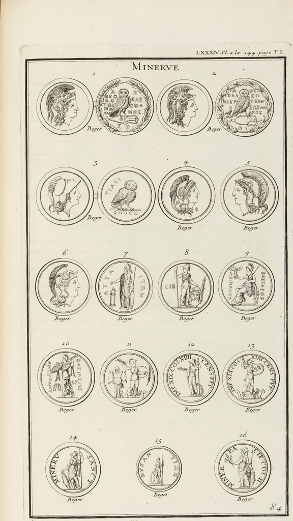 An illustration from (Band 1,1): Les dieux des Grecs & des Romain: Les Dieux du premier, du second & du troisiéme rang, selon l'ordre du tems, 1719, leaf 438