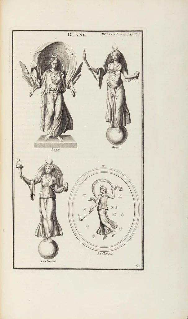 An illustration from (Band 1,1): Les dieux des Grecs & des Romain: Les Dieux du premier, du second & du troisiéme rang, selon l'ordre du tems, 1719, leaf 462