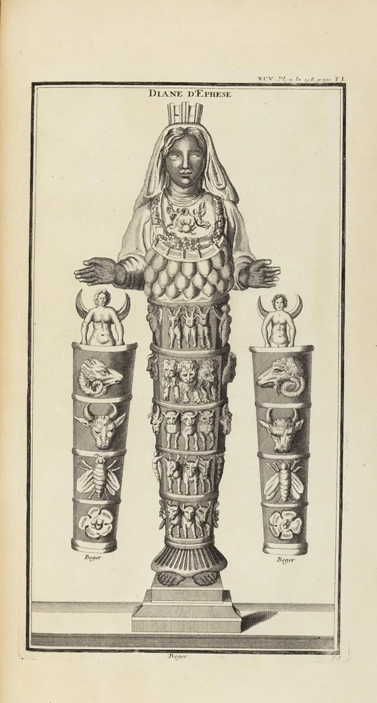 An illustration from (Band 1,1): Les dieux des Grecs & des Romain: Les Dieux du premier, du second & du troisiéme rang, selon l'ordre du tems, 1719, leaf 474