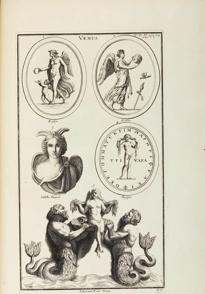 An illustration from (Band 1,1): Les dieux des Grecs & des Romain: Les Dieux du premier, du second & du troisiéme rang, selon l'ordre du tems, 1719, leaf 488