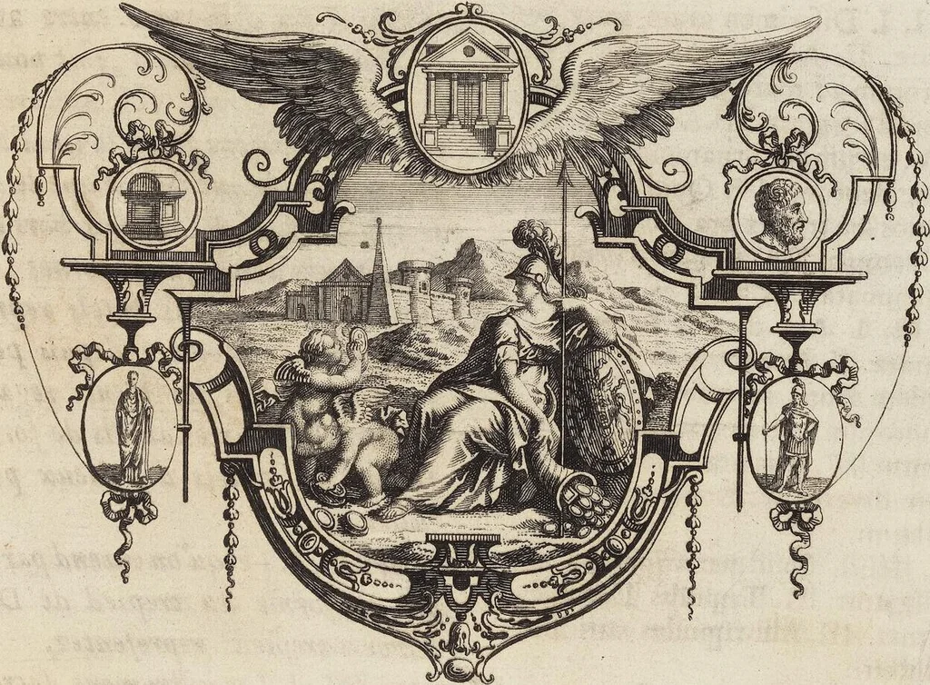 An illustration from (Band 1,1): Les dieux des Grecs & des Romain: Les Dieux du premier, du second & du troisiéme rang, selon l'ordre du tems, 1719, leaf 5