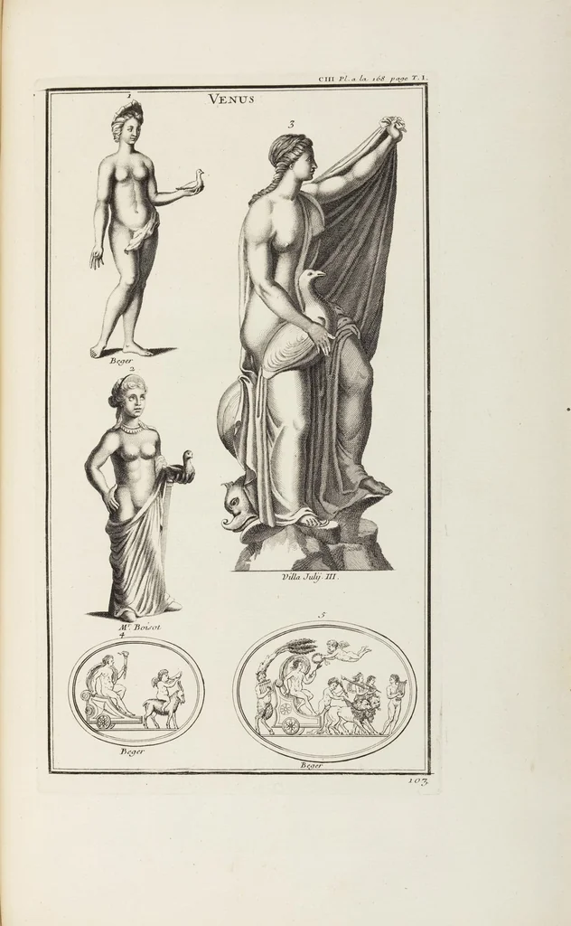 An illustration from (Band 1,1): Les dieux des Grecs & des Romain: Les Dieux du premier, du second & du troisiéme rang, selon l'ordre du tems, 1719, leaf 501