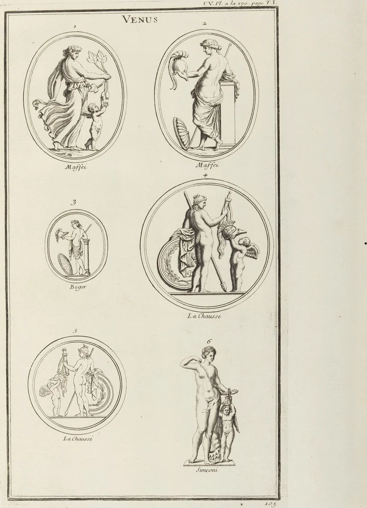 An illustration from (Band 1,1): Les dieux des Grecs & des Romain: Les Dieux du premier, du second & du troisiéme rang, selon l'ordre du tems, 1719, leaf 507