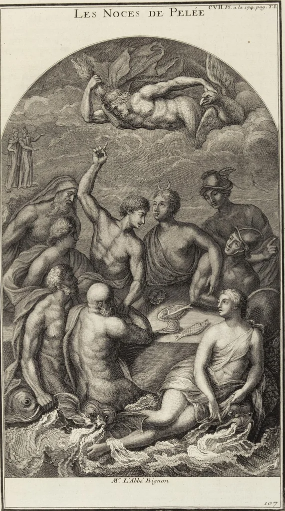 An illustration from (Band 1,1): Les dieux des Grecs & des Romain: Les Dieux du premier, du second & du troisiéme rang, selon l'ordre du tems, 1719, leaf 515