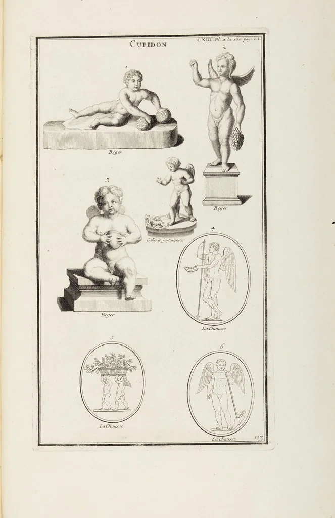 An illustration from (Band 1,1): Les dieux des Grecs & des Romain: Les Dieux du premier, du second & du troisiéme rang, selon l'ordre du tems, 1719, leaf 533