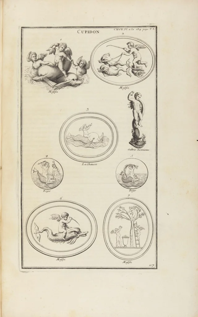 An illustration from (Band 1,1): Les dieux des Grecs & des Romain: Les Dieux du premier, du second & du troisiéme rang, selon l'ordre du tems, 1719, leaf 545