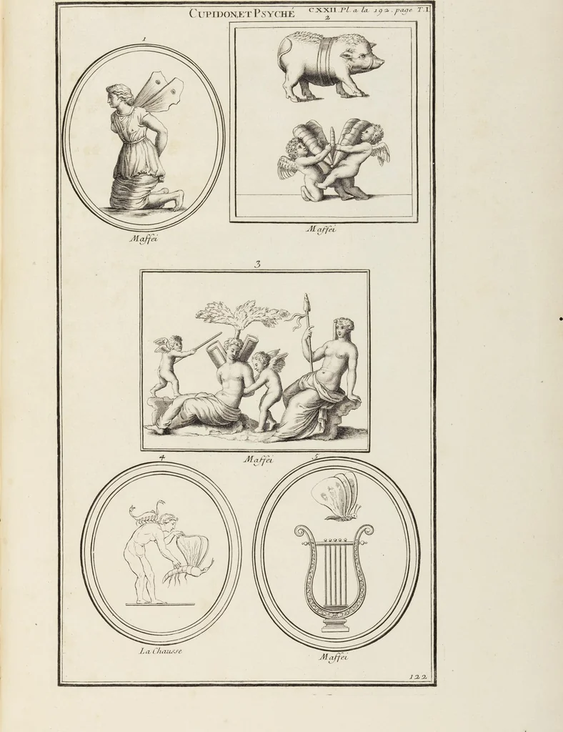 An illustration from (Band 1,1): Les dieux des Grecs & des Romain: Les Dieux du premier, du second & du troisiéme rang, selon l'ordre du tems, 1719, leaf 564