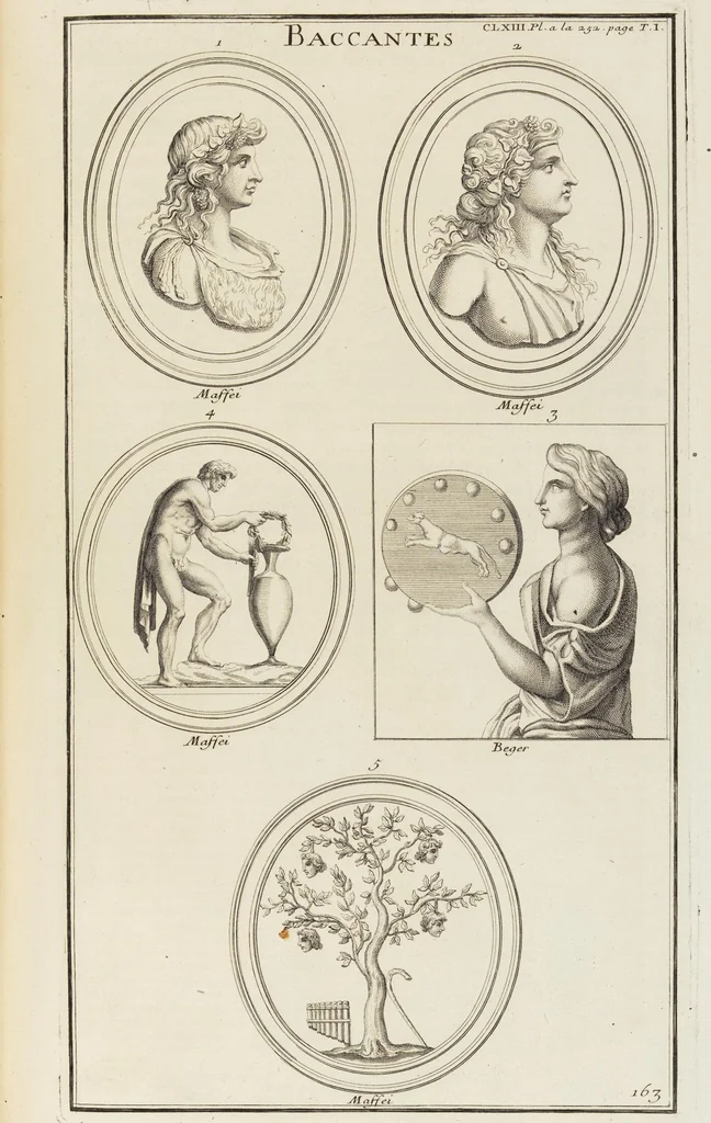 An illustration from (Band 1,2): Les Dieux des Grecs & des Romains: Les Heros parvenus à la Divinité, 1719, leaf 155