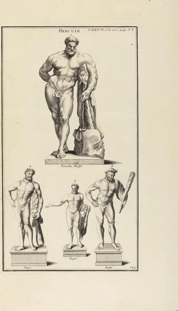 An illustration from (Band 1,2): Les Dieux des Grecs & des Romains: Les Heros parvenus à la Divinité, 1719, leaf 21