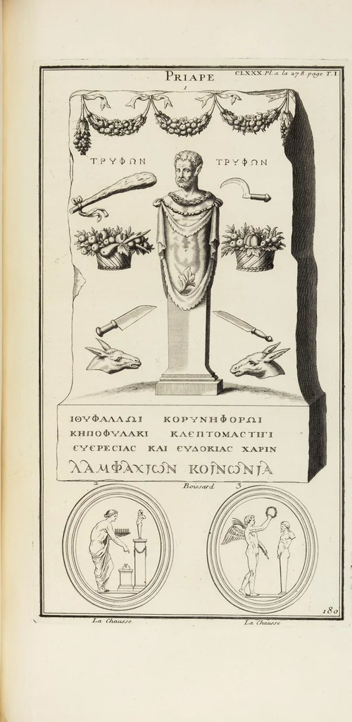 An illustration from (Band 1,2): Les Dieux des Grecs & des Romains: Les Heros parvenus à la Divinité, 1719, leaf 216
