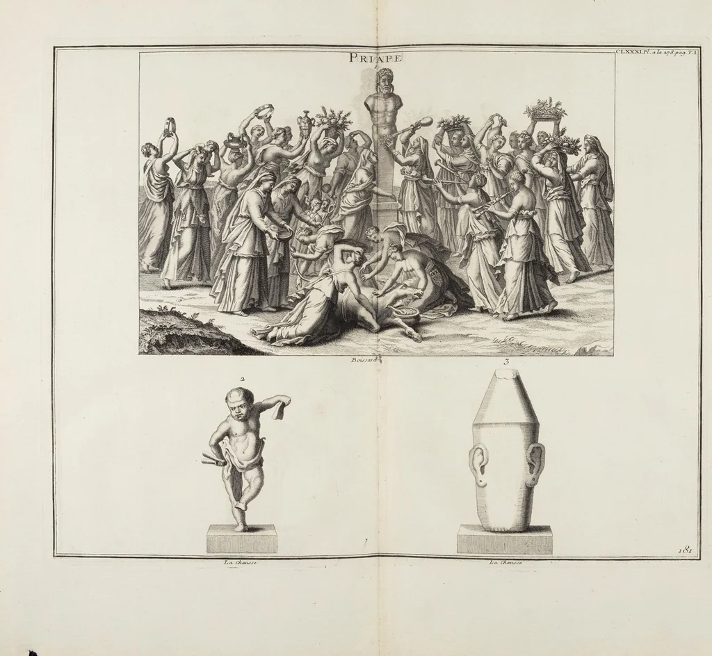 An illustration from (Band 1,2): Les Dieux des Grecs & des Romains: Les Heros parvenus à la Divinité, 1719, leaf 219
