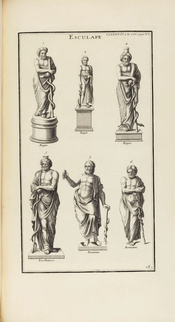 An illustration from (Band 1,2): Les Dieux des Grecs & des Romains: Les Heros parvenus à la Divinité, 1719, leaf 235